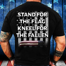 Load image into Gallery viewer, Stand For The Flag Kneel For The Fallen T-Shirt