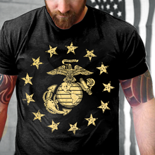 Load image into Gallery viewer, U.S. Marine Circle Stars, Gift For Marine Veteran T-Shirt