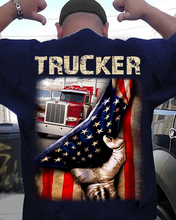 Load image into Gallery viewer, Trucker Behind In The Flag T-Shirt
