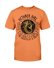 Load image into Gallery viewer, October Girl The Soul Of A Mermaid The Fire Of Lioness T-Shirt