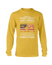 Load image into Gallery viewer, I Am A Grumpy Veteran I Don't Care Long Sleeve