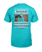 Load image into Gallery viewer, God Jesus Christ Die For Your Soul Veterans For Your Freedom T-Shirt
