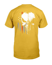 Load image into Gallery viewer, Vert Skull Thin Red Line T-Shirt