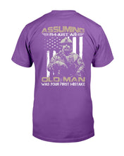 Load image into Gallery viewer, Assuming I'm Just An Old Man Was Your First Mistake T-Shirt