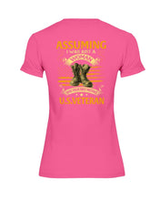 Load image into Gallery viewer, Assuming I Was Just A Woman Was Your First Mistake U.S. Veteran Ladies T-Shirt