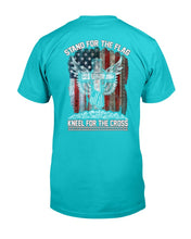 Load image into Gallery viewer, Stand For The Flag Kneel For The Cross T-Shirt