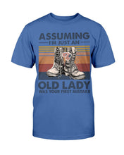 Load image into Gallery viewer, Female Veteran Assuming I'm Just An Old Lady T-Shirt