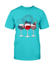 Load image into Gallery viewer, Patriotic Shirt, Patriot Wine Glasses, Patriot Day T-Shirt