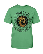 Load image into Gallery viewer, October Girl The Soul Of A Mermaid The Fire Of Lioness T-Shirt