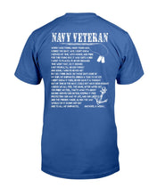 Load image into Gallery viewer, Navy Veteran Shirt When I Was Young Many Year Ago Joined The Navy T-Shirt