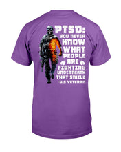 Load image into Gallery viewer, PTSD Awareness Shirt You Never Know What People Are Fighting ATM-USVET59 T-Shirt
