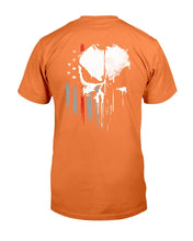 Load image into Gallery viewer, Vert Skull Thin Red Line T-Shirt