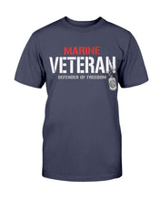 Load image into Gallery viewer, Marine Veterans Shirt Defender Of Freedom T-Shirt