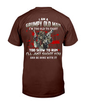 Load image into Gallery viewer, I Am A Grumpy Old Man - Too Old To Fight - Funny Veteran Dad Father T-Shirt