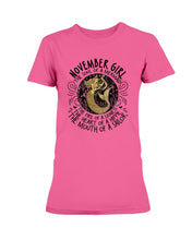 Load image into Gallery viewer, November Girl The Soul Of A Mermaid The Fire Of Lioness Ladies T-Shirt