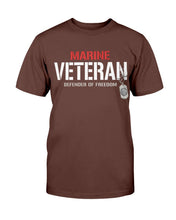 Load image into Gallery viewer, Marine Veterans Shirt Defender Of Freedom T-Shirt