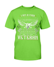 Load image into Gallery viewer, I Am A Man Not A Hero I Am A Veteran T-Shirt