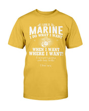 Load image into Gallery viewer, I Am A Marine I Do What I Want When I Want Where I Want! T-Shirt