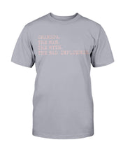 Load image into Gallery viewer, Grandpa The Man The Myth The Bad Influence T-Shirt