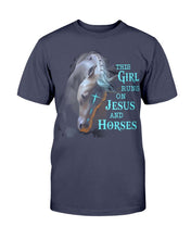 Load image into Gallery viewer, This Girl Runs On Jesus And Horses T-Shirt