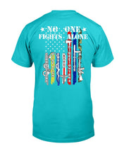 Load image into Gallery viewer, PTSD Awareness Shirt No One Fights Alone T-Shirt