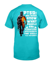 Load image into Gallery viewer, PTSD Awareness Shirt You Never Know What People Are Fighting ATM-USVET59 T-Shirt
