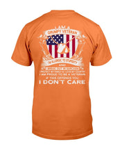 Load image into Gallery viewer, I Am A Grumpy Veteran If This Offends You I Don't Care T-Shirt