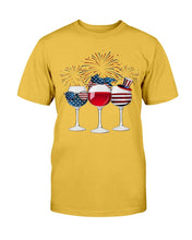 Load image into Gallery viewer, Patriotic Shirt, Patriot Wine Glasses, Patriot Day T-Shirt