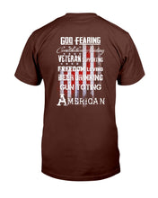 Load image into Gallery viewer, God Fearing Veteran Supporting Freedom Loving T-Shirt