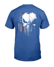 Load image into Gallery viewer, Vert Skull Thin Red Line T-Shirt