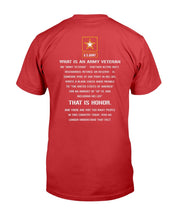 Load image into Gallery viewer, US Army What Is An Army Veteran That Is Honor T-Shirt