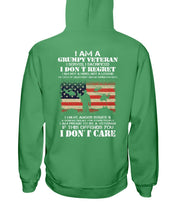 Load image into Gallery viewer, I Am A Grumpy Veteran I Don't Care Hoodies - Grumpy Veteran Shirt