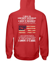Load image into Gallery viewer, I Am A Grumpy Veteran I Don't Care Hoodies - Grumpy Veteran Shirt