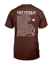 Load image into Gallery viewer, Navy Veteran Shirt When I Was Young Many Year Ago Joined The Navy T-Shirt