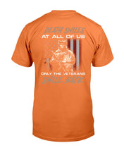 Load image into Gallery viewer, Death Smiles At All Of Us Only The Veterans T-Shirt