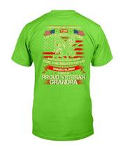 Load image into Gallery viewer, I Served My Country For My Children's My Future, I'm A Proud Veteran Grandpa T-Shirt