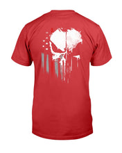 Load image into Gallery viewer, Vert Skull Thin Red Line T-Shirt