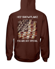 Load image into Gallery viewer, Hey Snowflake In The Real World You are Not Special Hoodies