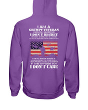 Load image into Gallery viewer, I Am A Grumpy Veteran I Don't Care Hoodies - Grumpy Veteran Shirt