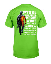 Load image into Gallery viewer, PTSD Awareness Shirt You Never Know What People Are Fighting ATM-USVET59 T-Shirt