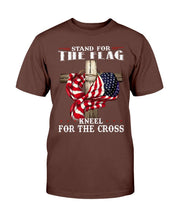 Load image into Gallery viewer, Stand For The Flag Kneel For The Cross T-Shirt