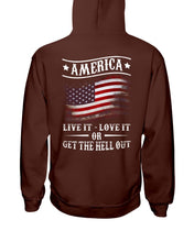 Load image into Gallery viewer, America Live It Love it Or Get The Hell Out Hoodies