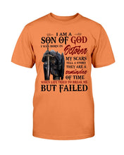 Load image into Gallery viewer, I Am A Son Of God I Was Born In October My Scars Tell A Story They Are A Reminder Of Time T-Shirt