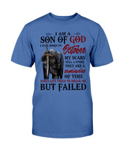 Load image into Gallery viewer, I Am A Son Of God I Was Born In October My Scars Tell A Story They Are A Reminder Of Time T-Shirt