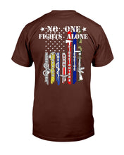 Load image into Gallery viewer, PTSD Awareness Shirt No One Fights Alone T-Shirt