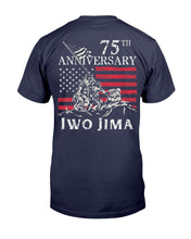 Load image into Gallery viewer, 75th Anniversary Iwo Jima WWII Veteran US Flag Patriotic T-Shirt