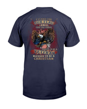 Load image into Gallery viewer, I Stand For Our Flag I Kneel For The Cross Proud To Be A Veteran T-Shirt
