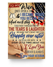 Load image into Gallery viewer, To My Wife Once Upon A Time I Love You From Veteran Vertical Poster