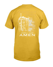 Load image into Gallery viewer, August Guy The Devil Saw Me With My Head Down Until I Said Amen T-Shirt