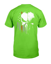 Load image into Gallery viewer, Vert Skull Thin Red Line T-Shirt